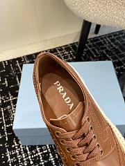 Okify Prada thick sole brown brogue platform shoes EU35-40 - 2