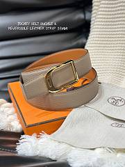 Okify Hermes Jockey Belt Buckle and Reversable Leather Strap 38mm 19118 - 1