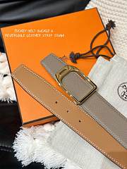 Okify Hermes Jockey Belt Buckle and Reversable Leather Strap 38mm 19118 - 4