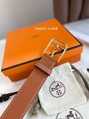 Okify Hermes Romain 35 Belt in brown 35mm 19123 - 4