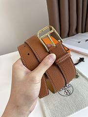 Okify Hermes Romain 35 Belt in brown 35mm 19123 - 2