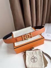 Okify Hermes Ulysse Belt Silver/Gold Buckle and Reversible Leather Strap 32mm 19124 - 4