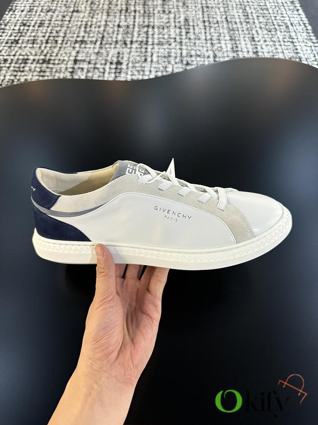 Okify Givenchy G Set sneakers in leather and suede in white and blue  - 1