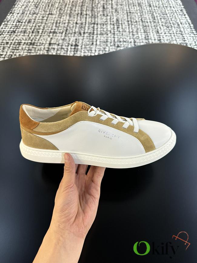 Okify Givenchy G Set sneakers in leather and suede in white and light brown - 1