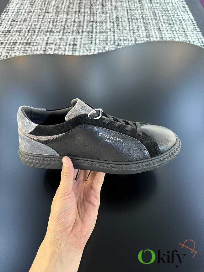 Okify Givenchy G Set sneakers in leather and suede in black and gray grey - 1