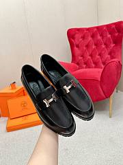 Okify Hermes Full Black Faubourg Loafers EU35-41 - 1