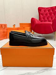 Okify Hermes Full Black Faubourg Loafers EU35-41 - 2