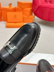 Okify Hermes Full Black Faubourg Loafers EU35-41 - 4