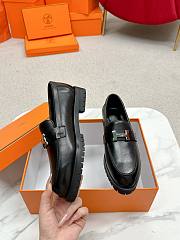 Okify Hermes Full Black Faubourg Loafers EU35-41 - 5