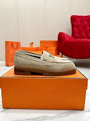 Okify Hermes Beige Faubourg Loafers EU35-41 - 1