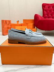 Okify Hermes Blue Faubourg Loafers EU35-41 - 1