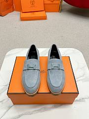 Okify Hermes Blue Faubourg Loafers EU35-41 - 2