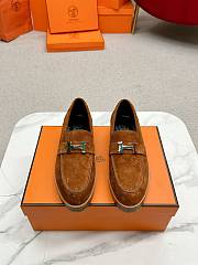 Okify Hermes Dark Brown Faubourg Loafers EU35-41 - 3