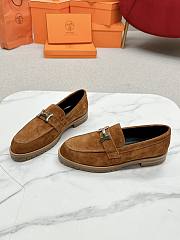 Okify Hermes Dark Brown Faubourg Loafers EU35-41 - 2