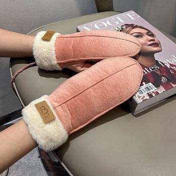 Okify UGG Pink Wool Gloves