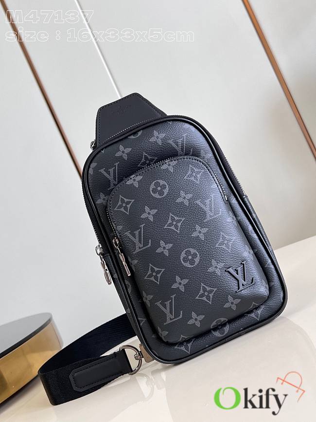 Okify Louis Vuitton Avenue PM Crossbody Sling Bag 16 x 33 x 5 cm M47137  - 1