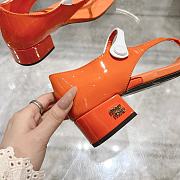 Okify MiuMiu Thick Heel Flip Flops Sandals in orange EU34-41 - 2