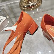 Okify MiuMiu Thick Heel Flip Flops Sandals in orange EU34-41 - 4