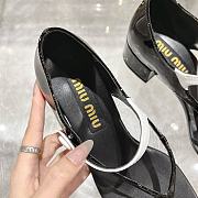 Okify MiuMiu Thick Heel Flip Flops Sandals in black EU34-41 - 5