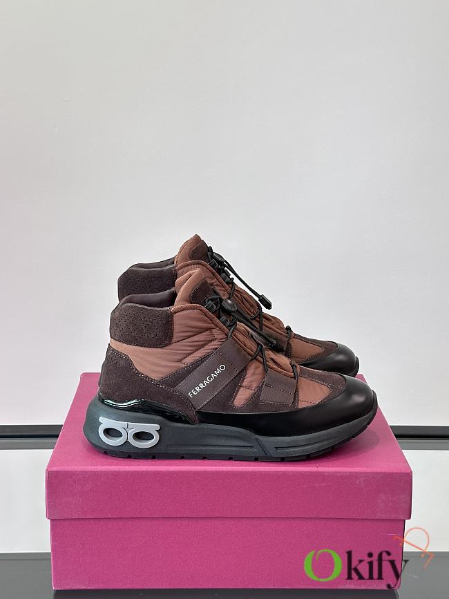 Okify Salvatore Ferragamo Brown Sneakers EU38-45 - 1