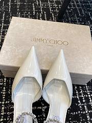 Okify Jimmy Choo strap rhinestone chain heels in white EU35-42  - 4