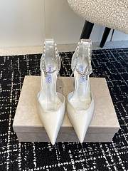 Okify Jimmy Choo strap rhinestone chain heels in white EU35-42  - 3