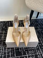 Okify Jimmy Choo strap rhinestone chain heels in beige EU35-42  - 5