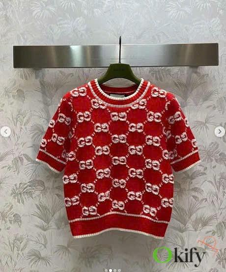 Okify Gucci Red Short Sleeves Sweater  - 1