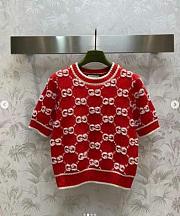 Okify Gucci Red Short Sleeves Sweater  - 1