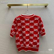 Okify Gucci Red Short Sleeves Sweater  - 3