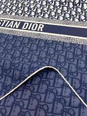 Okify Dior blue twill silk square scarf 70x70cm - 3