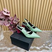 Okify Versace Gianni Ribbon Perfume High Heels in green with crystal EU35-42 - 1