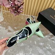 Okify Versace Gianni Ribbon Perfume High Heels in green with crystal EU35-42 - 3