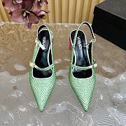 Okify Versace Gianni Ribbon Perfume High Heels in green with crystal EU35-42 - 4