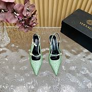 Okify Versace Gianni Ribbon Perfume High Heels in green with crystal EU35-42 - 5