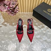 Okify Versace Gianni Ribbon Perfume High Heels in red with crystal EU35-42 - 4