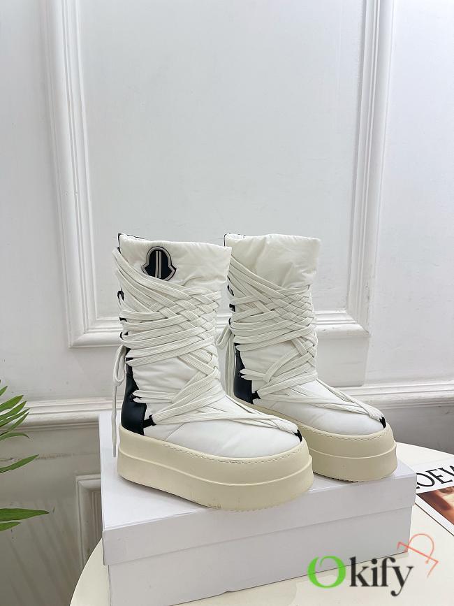 Okify Rick Owens Moncler White Snow Boots EU35-45 - 1