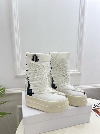 Okify Rick Owens Moncler White Snow Boots EU35-45