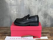 Okify Valentino Black Leather Loafers for men EU39-44 19192 - 1