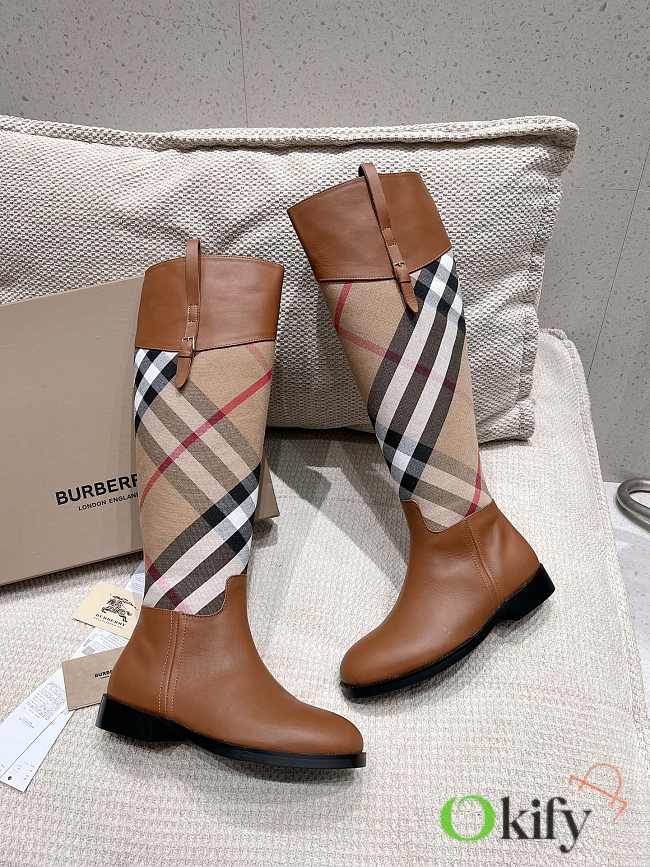 Okify Burberry Smooth Leather High Boots EU35-42 19199 - 1