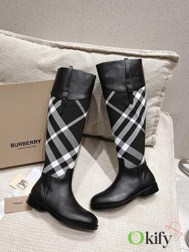 Okify Burberry Smooth Leather High Boots EU35-42 19200 - 1