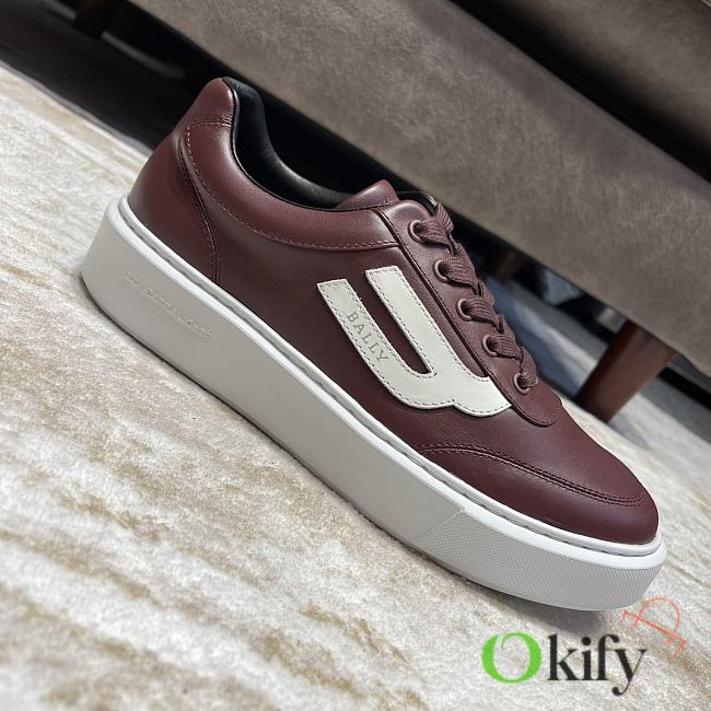 Okify Bally Brown Red Sneakers for men EU39-44 - 1