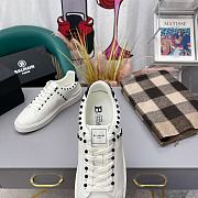 Okify Balmain Screw Embellished Low-Top Sneakers for men in white EU38-45 - 4