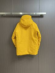 Okify Arct'eryx hardshell hooded mid-length windproof jacket in yellow M-3XL - 4