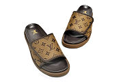 Okify Louis Vuitton Brown Slides - Christmas gift  - 3