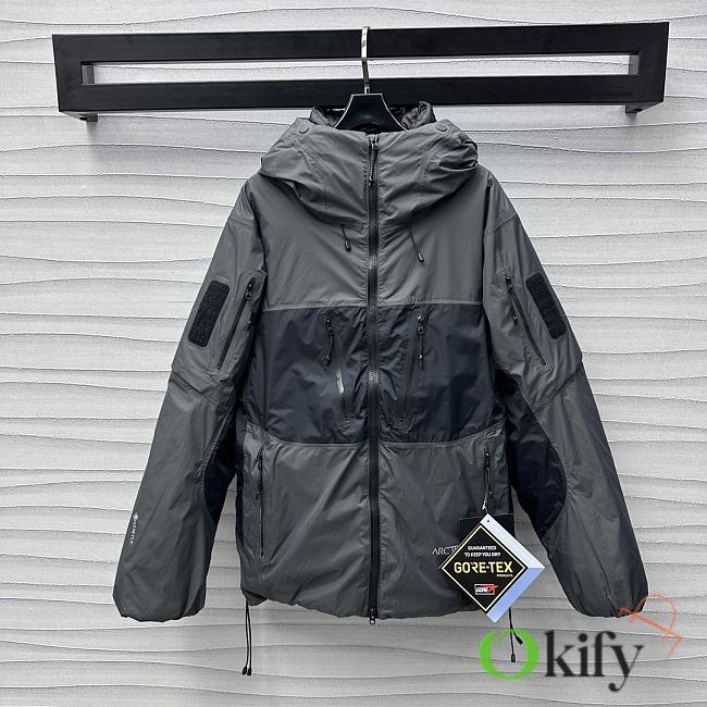 Okify Arc'teryx hooded assault grey gray down jacket XS-XL - 1