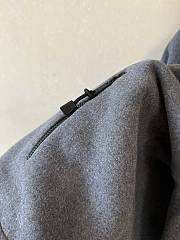 Okify MiuMiu Grey Gray Fleece Stand Collar Jacket SML  - 4