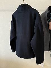 Okify MiuMiu Black Fleece Stand Collar Jacket SML  - 4