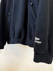 Okify Balenciaga black polar fleece hoodie XS-L - 3