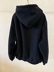 Okify Balenciaga black polar fleece hoodie XS-L - 2